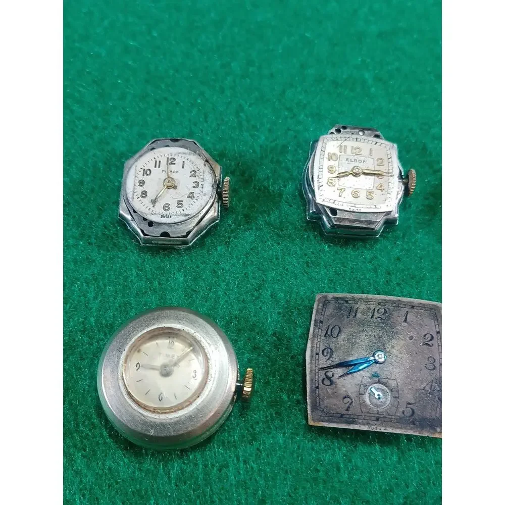 Old Wind Up Watch Movement Lot Of 9